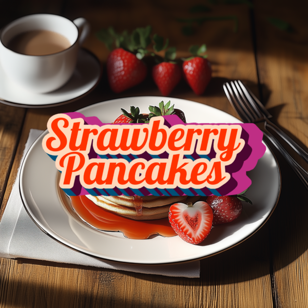 strawberry pancakes artwork